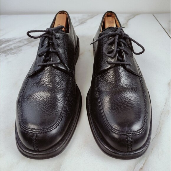 Sandro Moscoloni Vineyard Men\'s Black Leather Oxford Loafers Dress Shoes, 9 main image 4